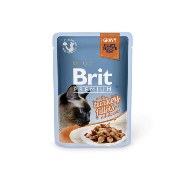 Brit Premium - Turkey Fillets in Gravy - Adult (85g)